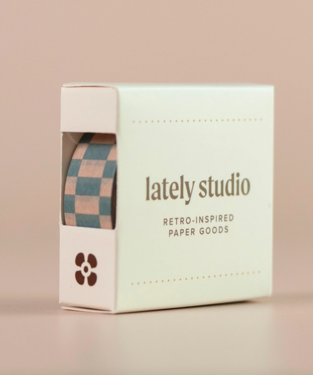 Blue Checkerboard Washi Tape