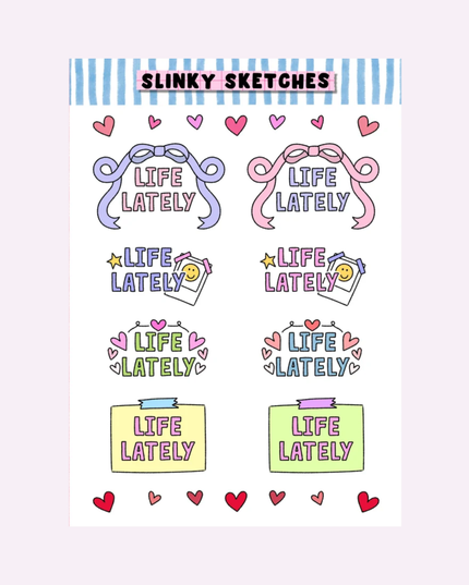 Life Lately Sticker Sheet
