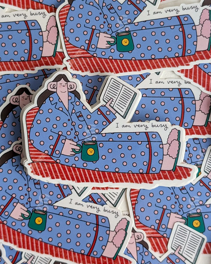 I Am Very Busy Sticker