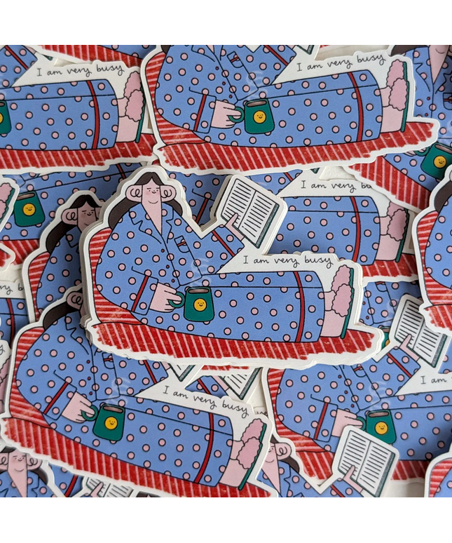 I Am Very Busy Sticker