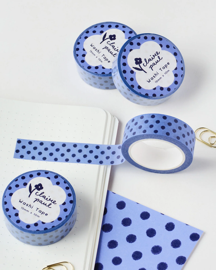 Blue Polka Dot Washi Tape