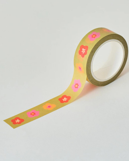 Green Florals Washi Tape