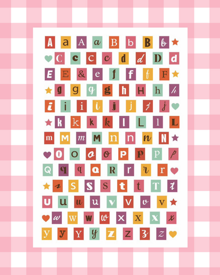 Journal Alphabet Sticker Sheet