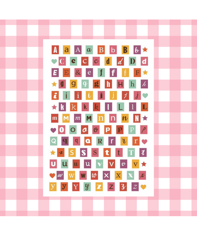 Journal Alphabet Sticker Sheet