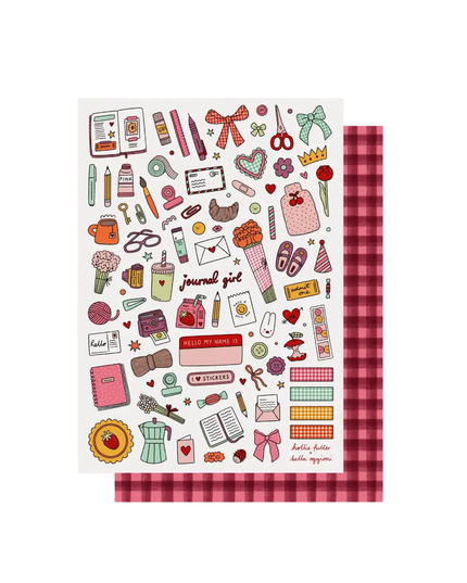 Journal Girl Sticker Sheet