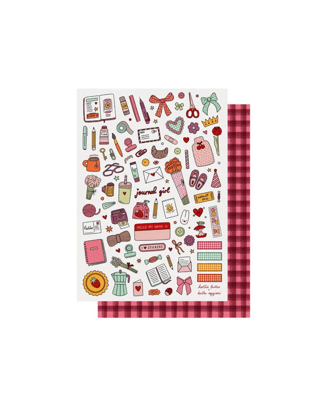 Journal Girl Sticker Sheet