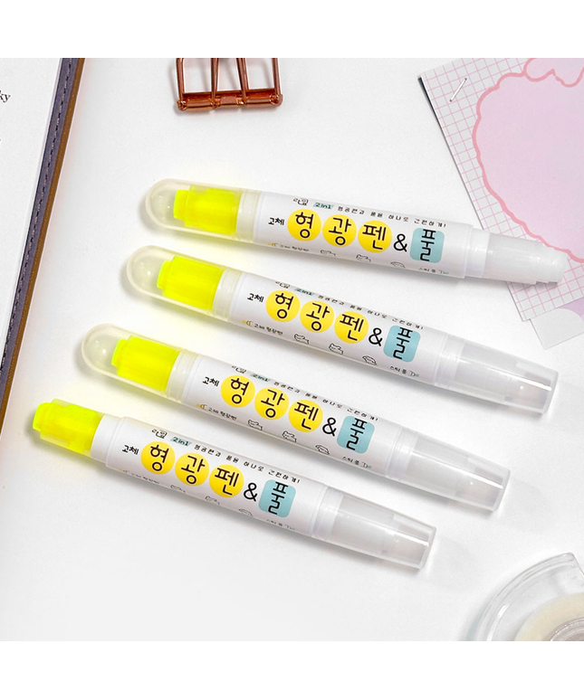 Dual Ended Highlight & Glue Stick