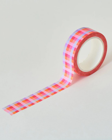 Pink Gingham Washi Tape