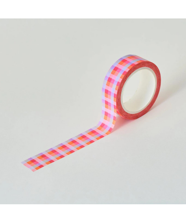 Pink Gingham Washi Tape