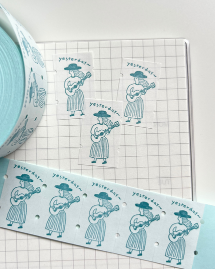 Musical Lady Sticker Labels