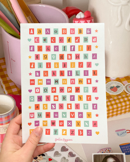 Journal Alphabet Sticker Sheet