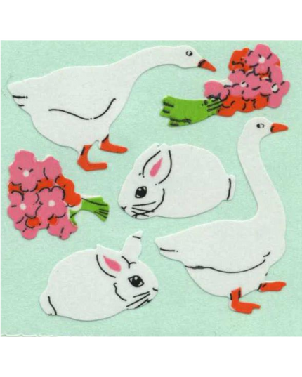 Geese & Bunny Stickers
