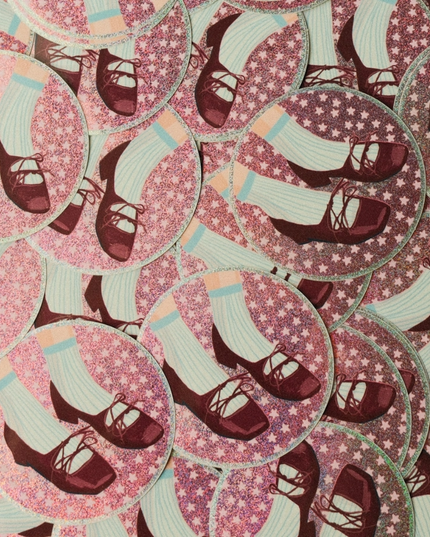 Mary Janes Glitter Sticker