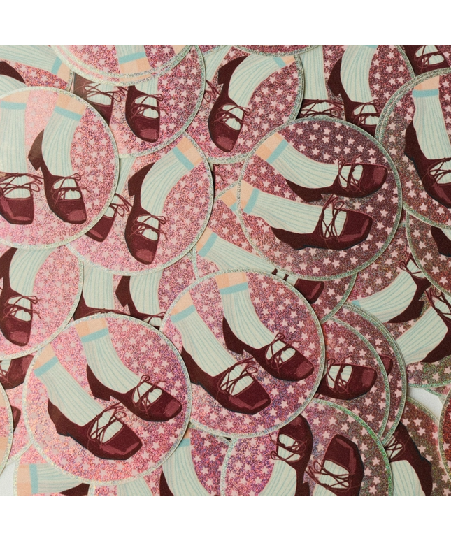 Mary Janes Glitter Sticker