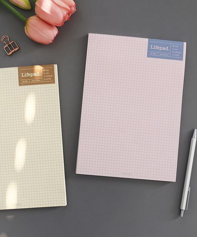 Lifepad A5 Notepad - Yellow Grid