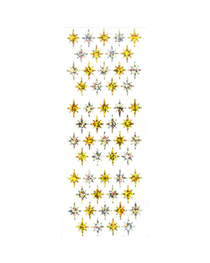 Gold & Silver Starbursts Sticker Sheet