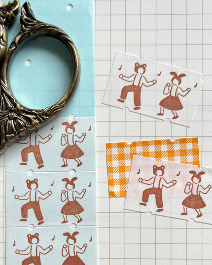 Dancing People Sticker Labels