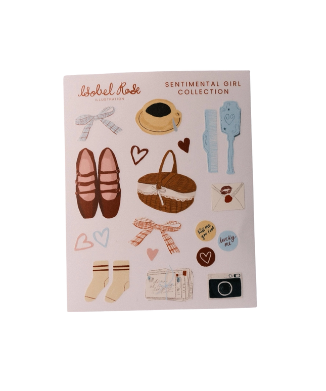 Sentimental Girl Sticker Sheet