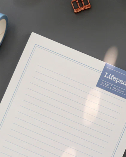 Lifepad A5 Notepad - Ivory Letter