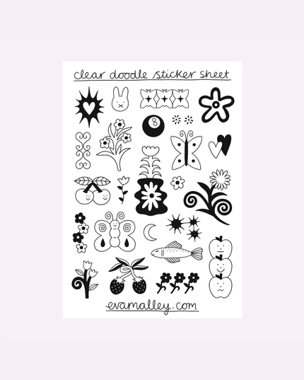 Clear Doodles Sticker Sheet
