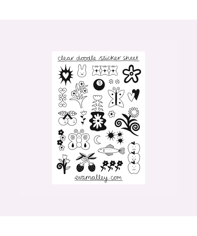 Clear Doodles Sticker Sheet