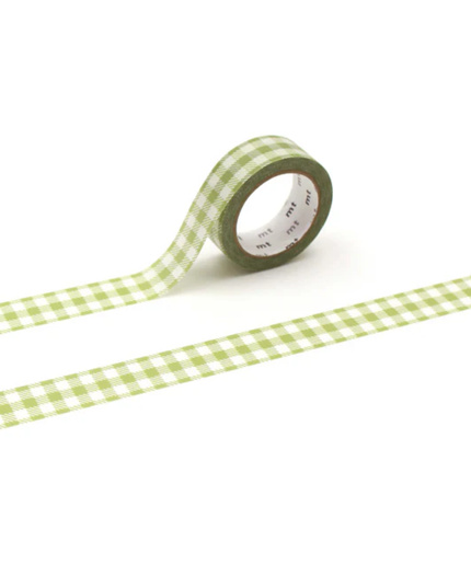 Green Gingham Washi Tape MT