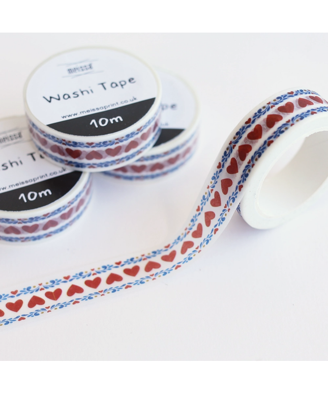 Folk Hearts Washi Tape