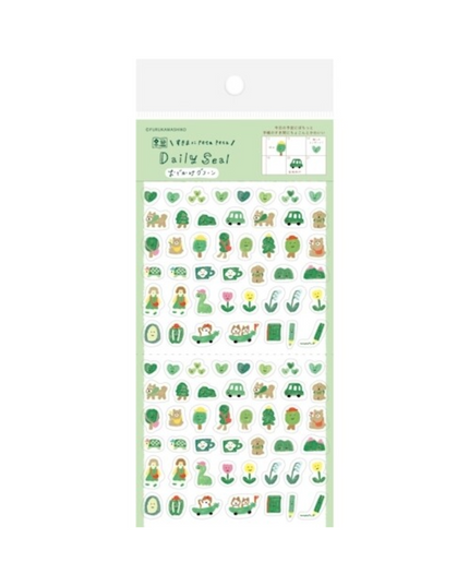 Green Mini Icons Sticker Sheet