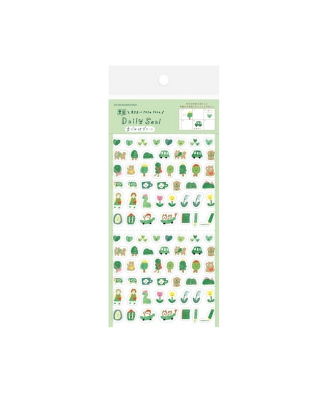 Green Mini Icons Sticker Sheet