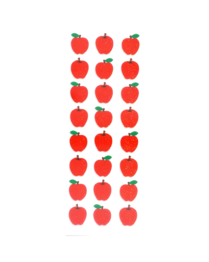 Red Apple Glitter Sticker Sheets
