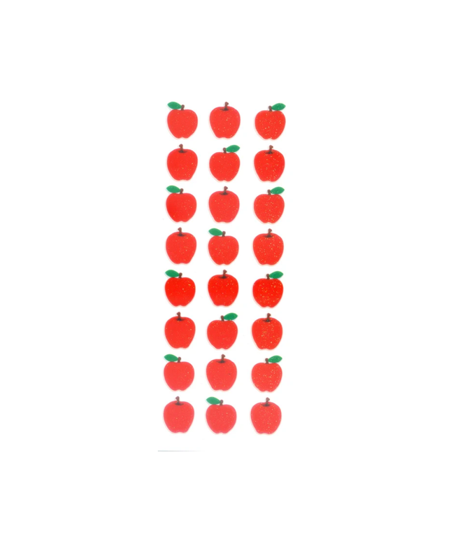 Red Apple Glitter Sticker Sheets