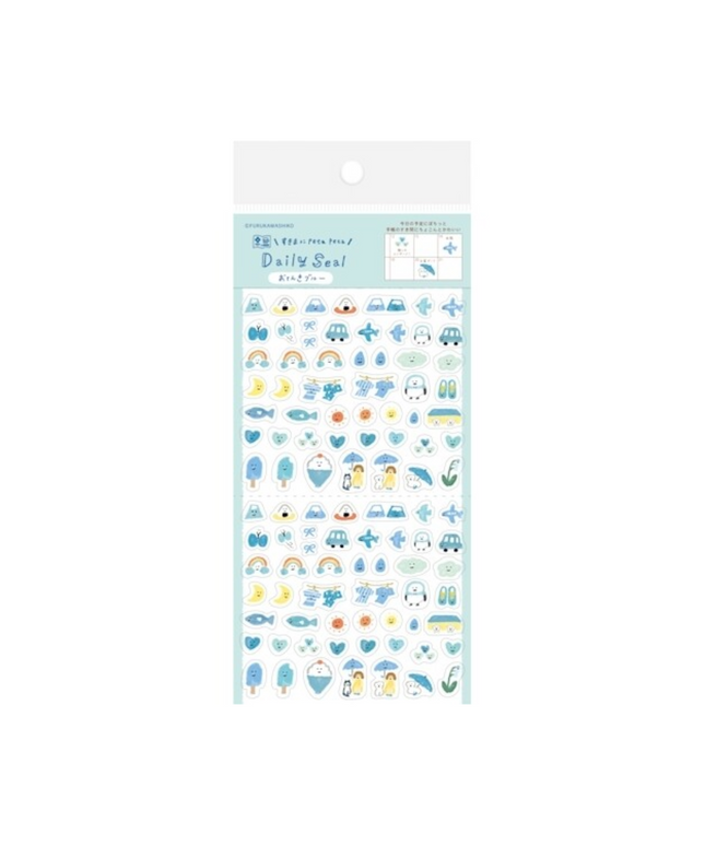 Blue Mini Icons Sticker Sheet