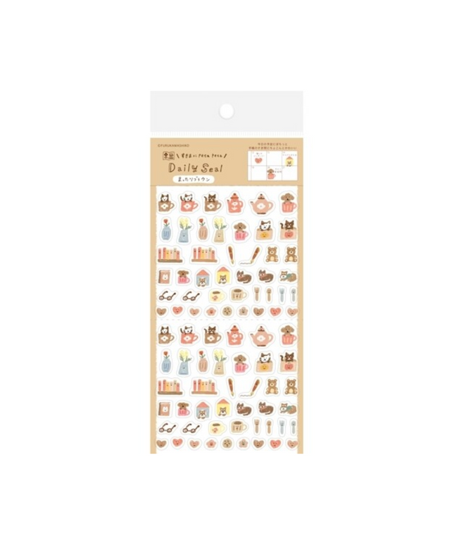 Brown Mini Icons Sticker Sheet