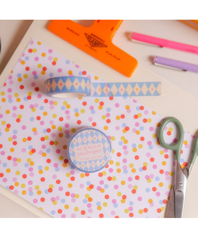 Cornflower Harlequin Washi Tape