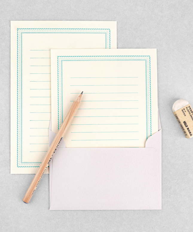 Letter Press Writing Set (3 colours)