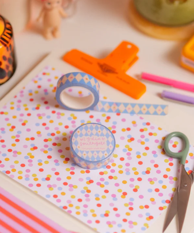 Cornflower Harlequin Washi Tape