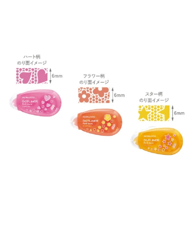 Mini Patterned Dotliner Glue Tape 3 Pack