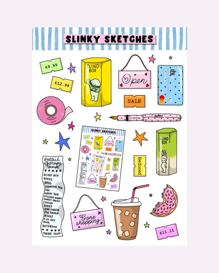 Retail Therapy Sticker Sheet