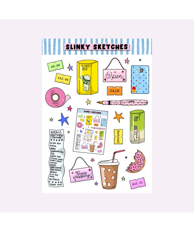 Retail Therapy Sticker Sheet