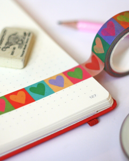 Colourful Hearts Washi Tape