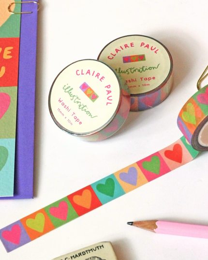 Colourful Hearts Washi Tape
