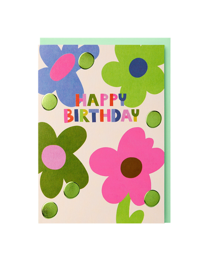Floral Happy Birthday Card