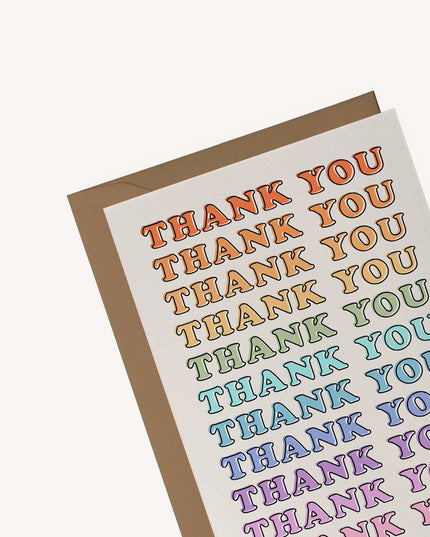 Colourful Thank You Card