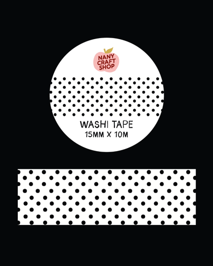 Black & White Polka Dot Washi Tape