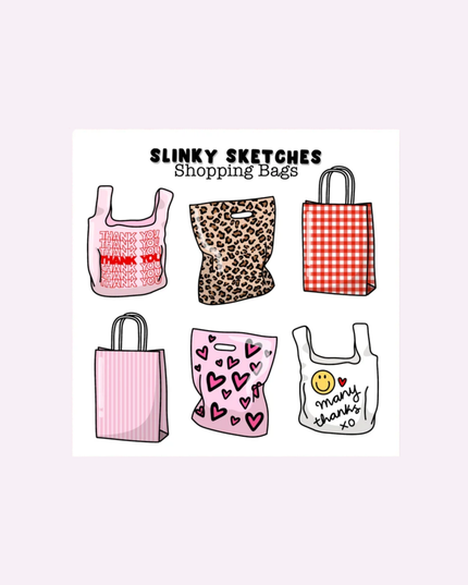 Shopping Bags Sticker Sheet