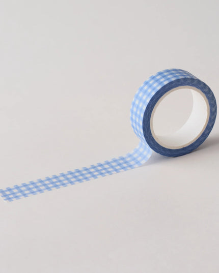 Blue Gingham Washi Tape