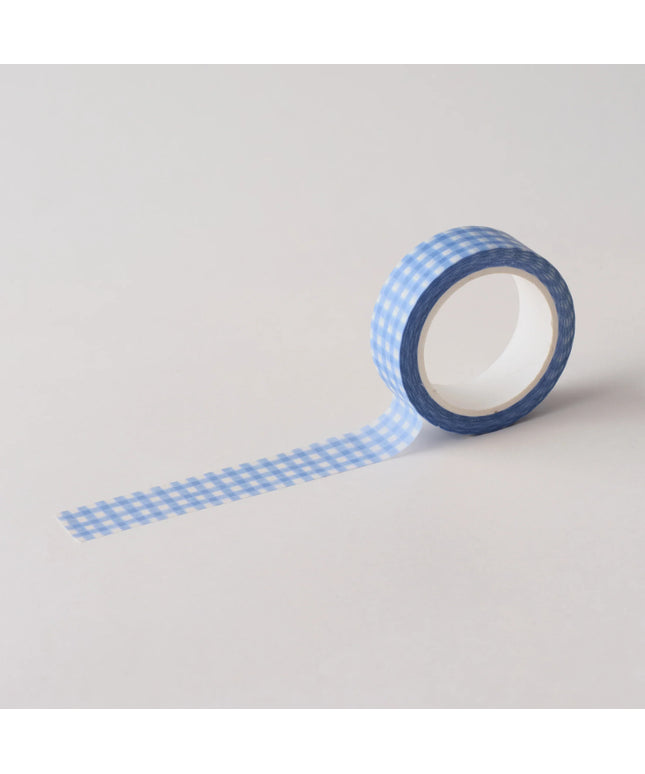 Blue Gingham Washi Tape