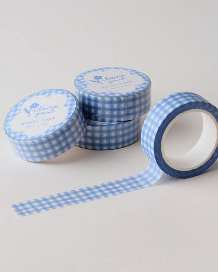 Blue Gingham Washi Tape