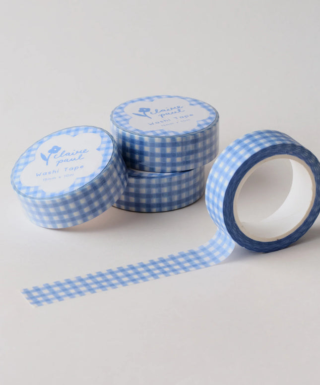 Blue Gingham Washi Tape