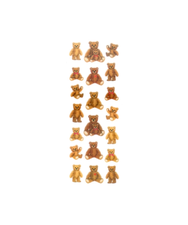 Glitter teddy Bear Sticker Sheet